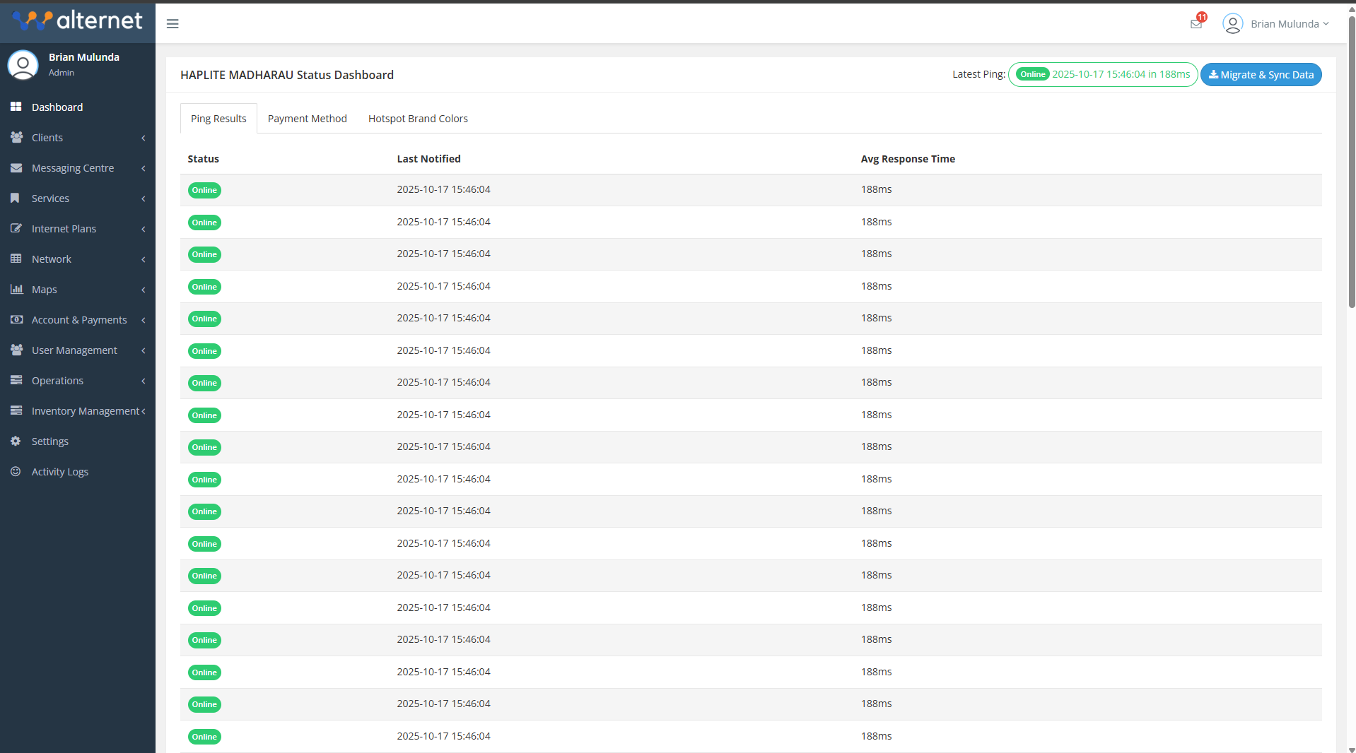 Router Status Monitoring